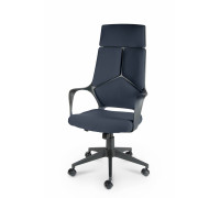 Кресло IQ black - gray blue