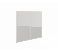 Дверь стеклянная сатиновая в алюм. рамке (1 шт) 60.0