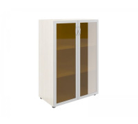 Шкаф широкий средний со стеклом в алюм. раме (без топа) ФР-5.0+60.0*2+С504*2