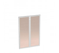 Двери стеклянные в алюминиевой рамке (2 шт.) 60.0