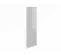 Дверь стеклянная (матовая, белая) в алюм. раме V-4.4.1