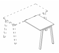 Брифинг-приставка на металлокаркасе TRE А4 Б3 074 БП