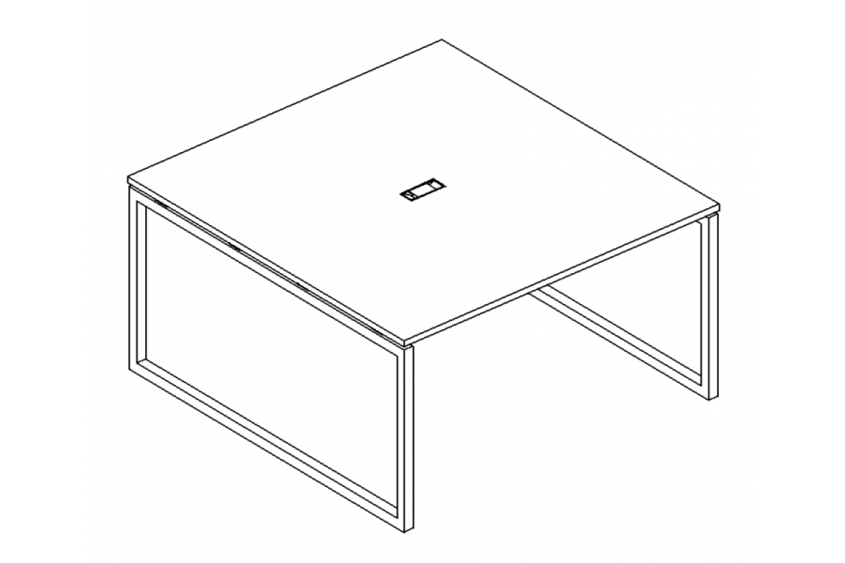 Стол для переговоров на металлокаркасе QUATTRO А4 Б4 135 БП