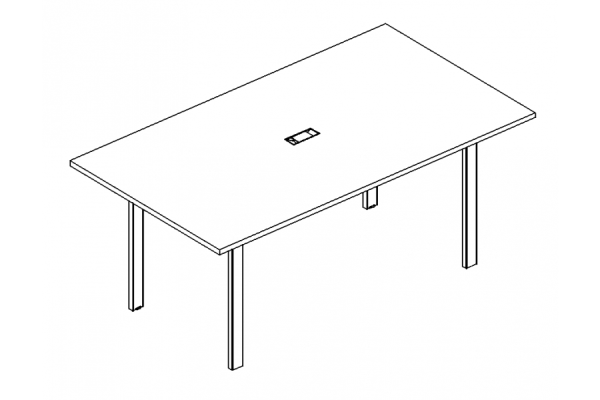 Стол для переговоров на металлокаркасе UNO А4 Б1 121 БП