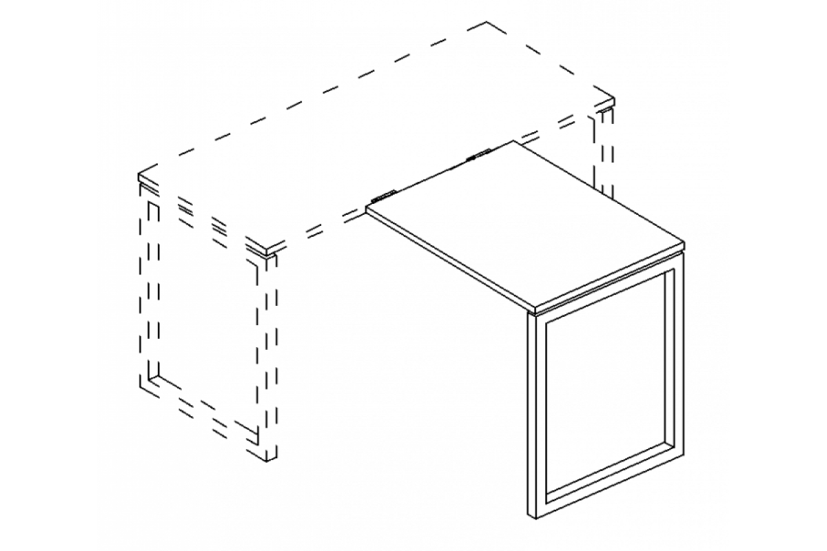 Брифинг-приставка на металлокаркасе QUATTRO А4 Б4 072 БП