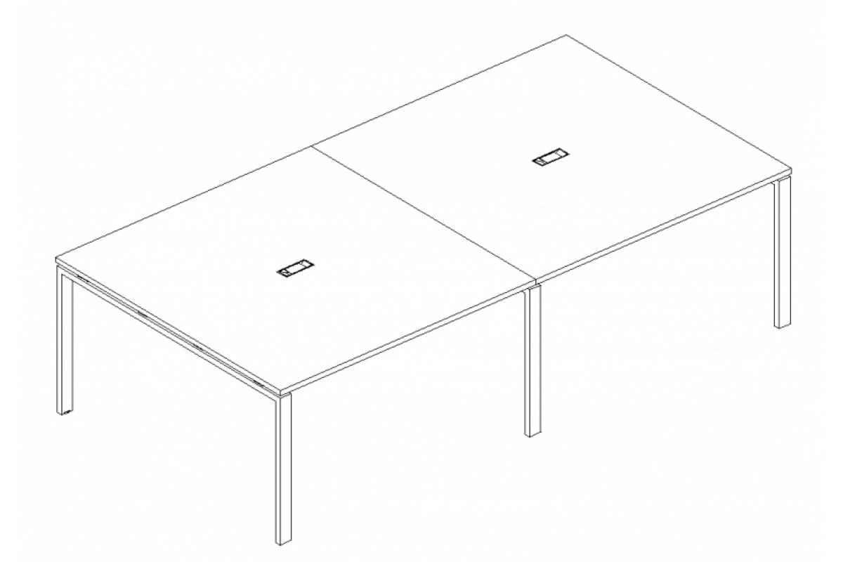 Стол для переговоров на металлокаркасе UNO А4 Б1 136-2 БП