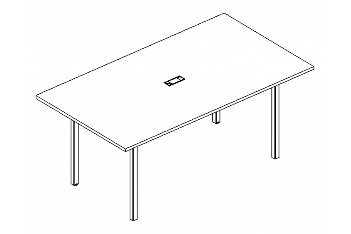Стол для переговоров на металлокаркасе DUE А4 Б2 124 БП