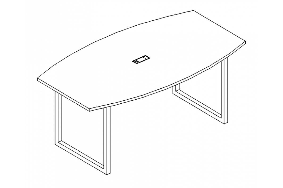 Стол для переговоров на металлокаркасе QUATTRO А4 Б4 111 БП