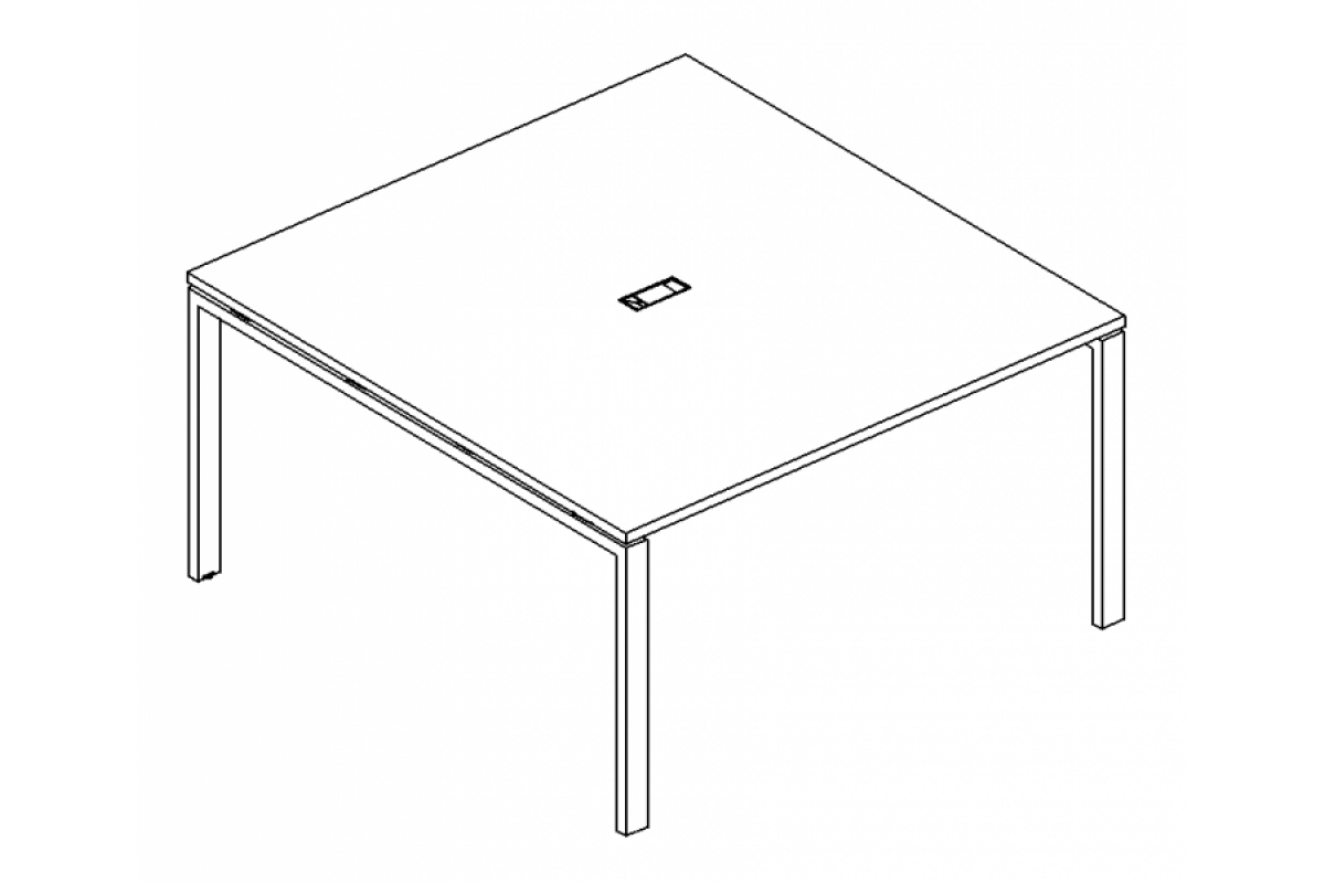 Стол для переговоров на металлокаркасе UNO А4 Б1 135 БП
