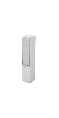 Шкаф высокий со стеклом Gloss Line 9НШ.005.19