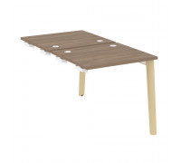 Стол-приставка двойной  к опорным элементам, опоры - дуб светлый