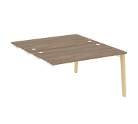 Стол-приставка двойной  к опорным элементам, опоры - дуб светлый