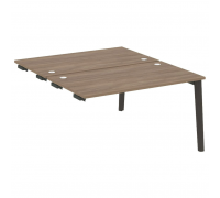 Стол-приставка двойной  к опорным элементам, опоры - дуб темный