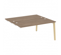 Стол-приставка двойной  к опорным элементам, опоры - дуб светлый