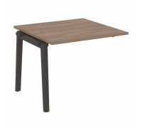 Проходной наборный элемент переговорного стола, опоры - дуб темный