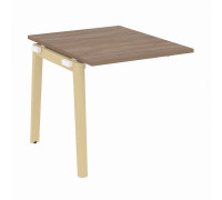 Проходной наборный элемент переговорного стола, опоры - дуб светлый