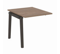 Проходной наборный элемент переговорного стола, опоры - дуб темный