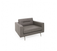 TENO кресло, кожа ТЕМНО-БЕЖЕВЫЙ