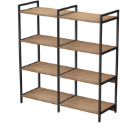 Стеллаж 4 полки двойной CUBOS