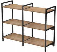 Стеллаж 3 полки двойной CUBOS