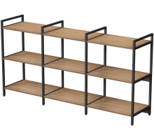 Стеллаж 3 полки тройной CUBOS