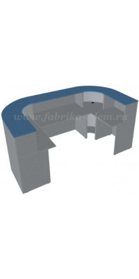 Стойка ресепшн П-образная Э-22.4+Э-30.4(2шт.)+Э-27.4, серия Эдем