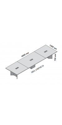 Составной стол для переговоров 490x140 см Элит