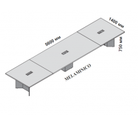 Большой составной стол для переговоров 560x140 см (меламин) 174130