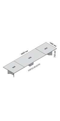 Большой составной стол для переговоров 560x140 см Элит