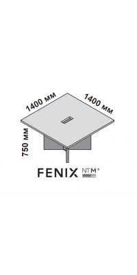 Квадратный стол для переговоров 140x140 см Элит