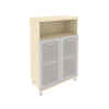 Шкаф средний широкий (2 низкие двери стекло) KST-2.2 