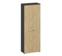 Шкаф высокий с полками Flex 221 cabinet shelves black