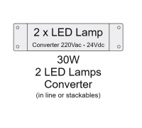 Блок питания для LED ламп 30W 220Vac-24Vdc макс. 2 лампы 174309