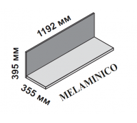 Полка настенная открытая, ширина 119.2 см (меламин) 174336