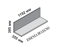 Полка настенная открытая, ширина 119.2 см (шпон) 174338
