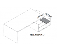 Полка для тумбы в отсек компьютера (покрытие меламин) 174259