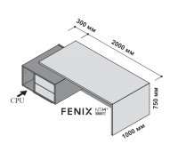 Стол левосторонний с тумбой под компьютер 230x115 см (FENIX) 174279