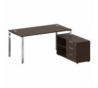 Стол рабочий руководителя с опорной тумбой БГ.СРТ-4.8 Л/Пр