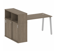 Стол письменный на А-образном м/к с опорным шкафом-купе БА.РС-СШК-3.3