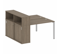Рабочая станция на П-образном м/к с опорным шкафом-купе БП.РС-СШК-2.2
