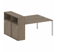 Рабочая станция на П-образном м/к с опорным шкафом-купе БП.РС-СШК-2.4