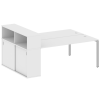 Рабочая станция на П-образном м/к с опорным шкафом-купе БП.РС-СШК-2.5 Metal System