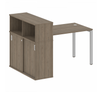 Стол письменный на П-образном м/к с опорным шкафом-купе БП.РС-СШК-3.2