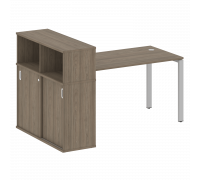 Стол письменный на П-образном м/к с опорным шкафом-купе БП.РС-СШК-3.3