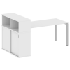 Стол письменный на П-образном м/к с опорным шкафом-купе БП.РС-СШК-3.4 Metal System