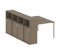 Рабочая станция на П-образном м/к с опорным шкафом-купе БП.РС-СШК-4.2