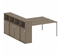 Рабочая станция на П-образном м/к с опорным шкафом-купе БП.РС-СШК-4.5