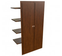 Наполнение двустворчатого шкафа с деревянными дверьми и вешалкой 29552