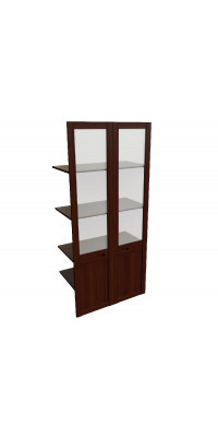 Наполнение двуст. шкафа со стеклом Zaragoza walnut