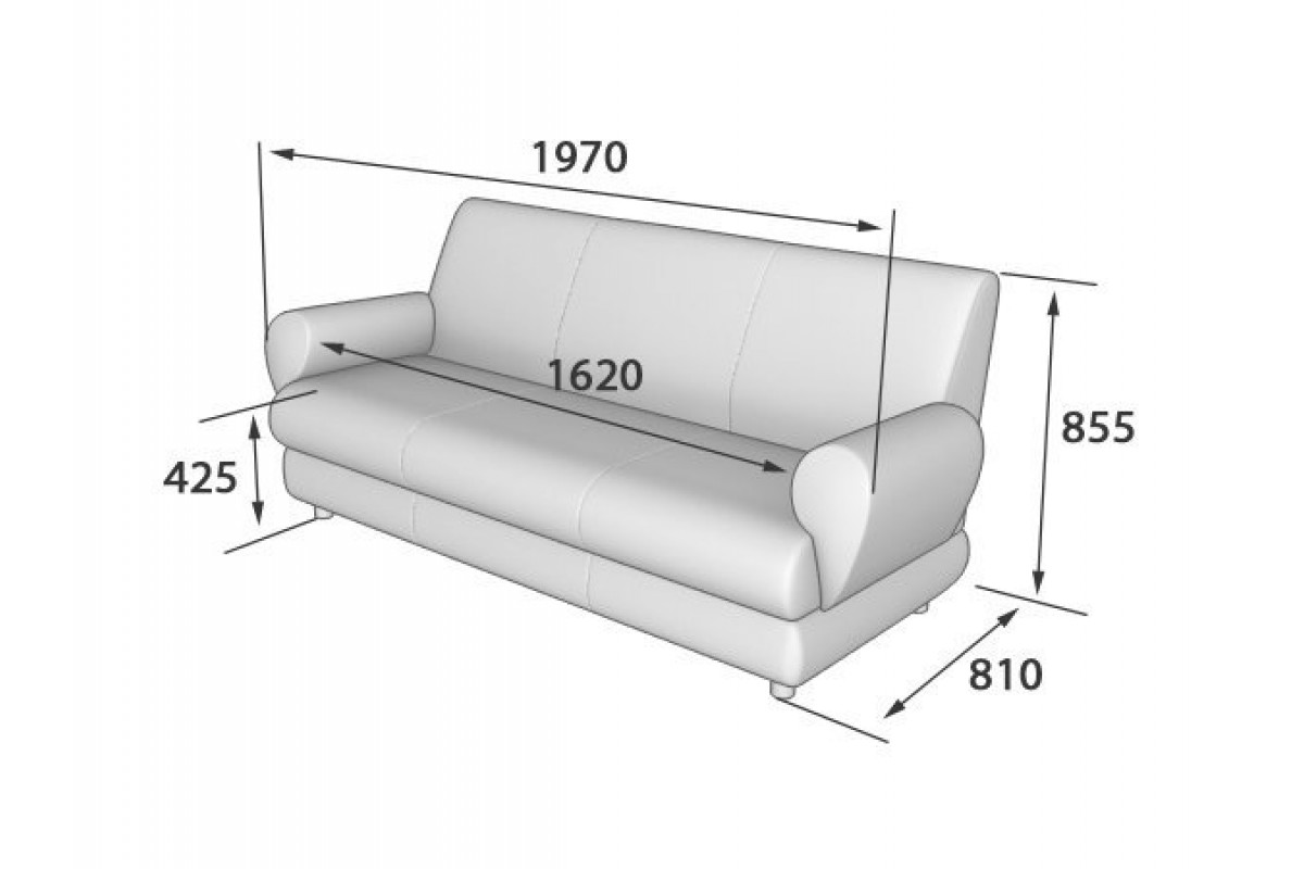 диван в гостиную прямой размеры